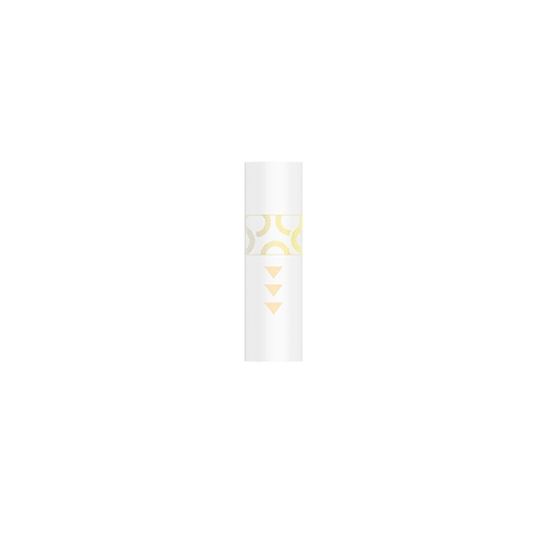 Boquilla de filtro Voopoo Doric Galaxy blanca, de forma cilíndrica y con motivos amarillos claros, aislada sobre fondo blanco.