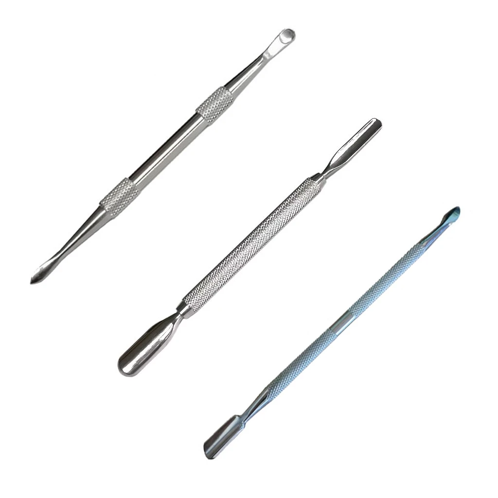 Set de dabbers Qnubu dispuestos en diagonal, con mangos texturizados y distintas puntas de espátula y cucharilla.