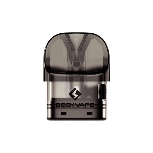 Cartucho de recambio Geekvape Aegis U con boquilla redondeada, cuerpo translúcido oscuro y logotipo frontal sobre fondo blanco.