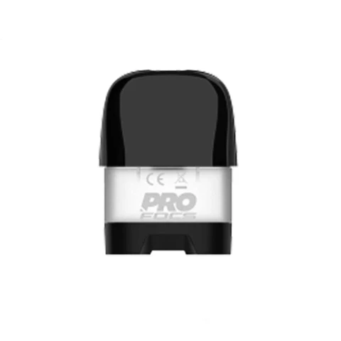 Pod de repuesto Uwell Caliburn X visto de frente, con boquilla negra redondeada, depósito translúcido y base negra sobre fondo blanco.
