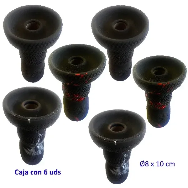 Cazoletas BARRI RUSTICA oscuras, con relieve trenzado y distintos acabados, algunas con detalles rojos y otras con manchas claras. Cazoletas BARRI RUSTICA oscuras, con relieve trenzado y distintos acabados, algunas con detalles rojos y otras con manchas claras.