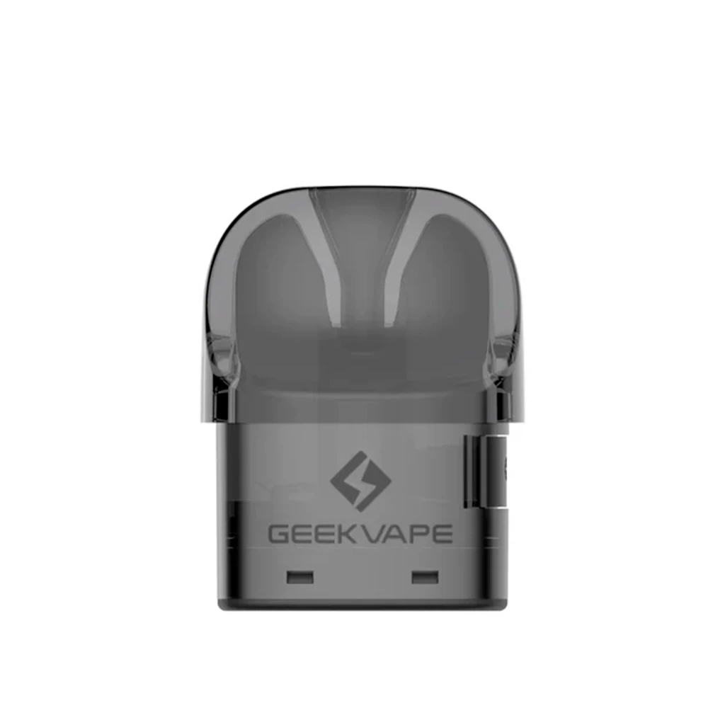 Pod de repuesto Geekvape Aegis U gris translúcido, con boquilla redondeada y logotipo de la marca, sobre fondo blanco.