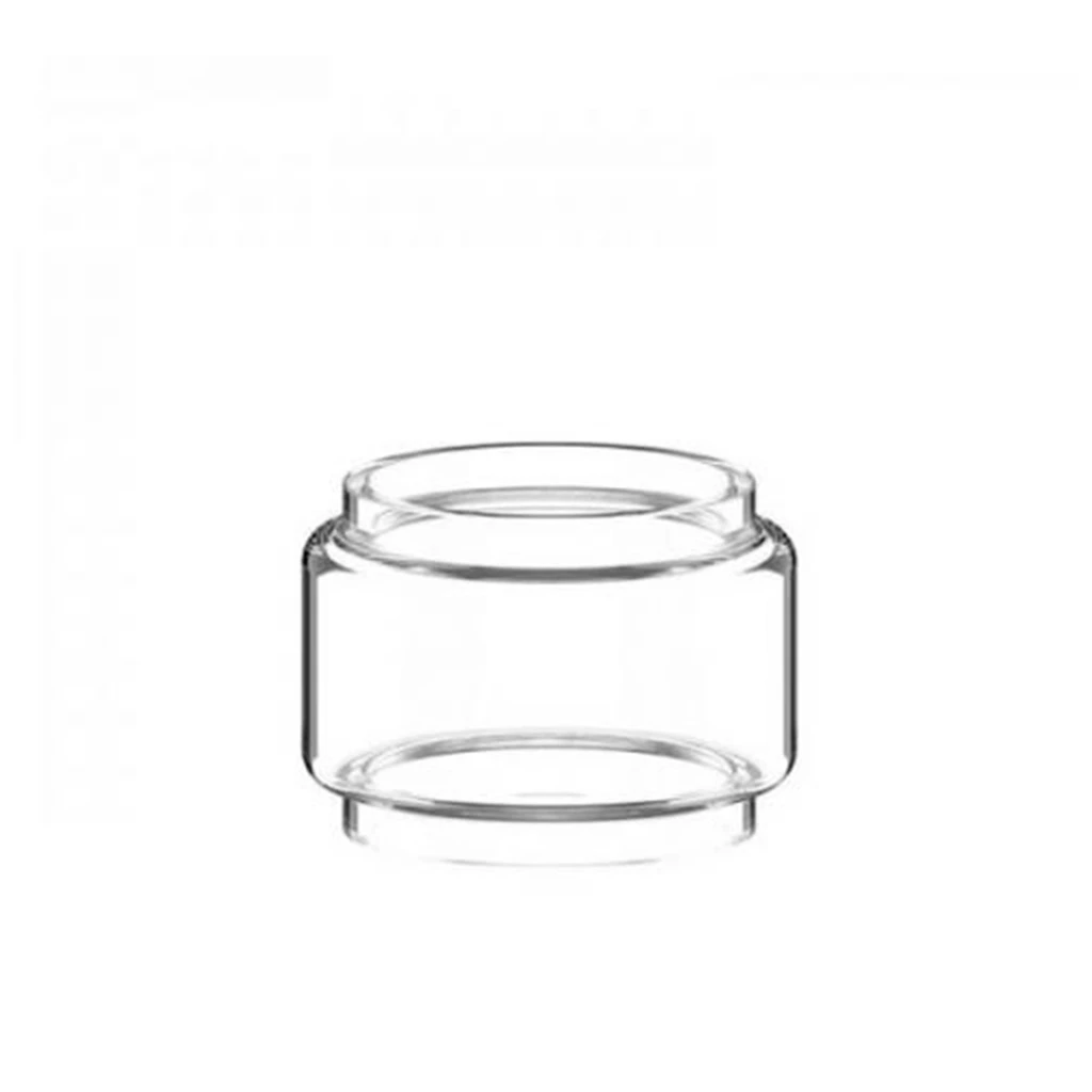 Tubo de cristal transparente Vaporesso iTank T STANDARD, de cuerpo abombado y extremos circulares más estrechos, sobre fondo blanco.