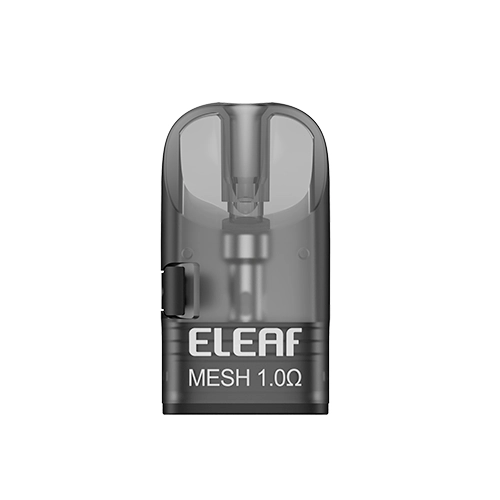 Pod Eleaf Iore Lite 2 translúcido oscuro, con boquilla redondeada y la inscripción «MESH 1.0 Ω» en la base.