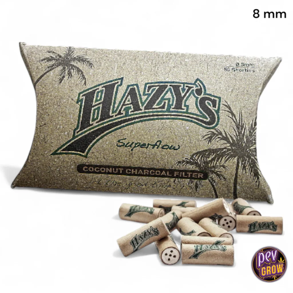 Filtros de Carbón Activado de Coco Hazy's 8mm 50 Unidades
