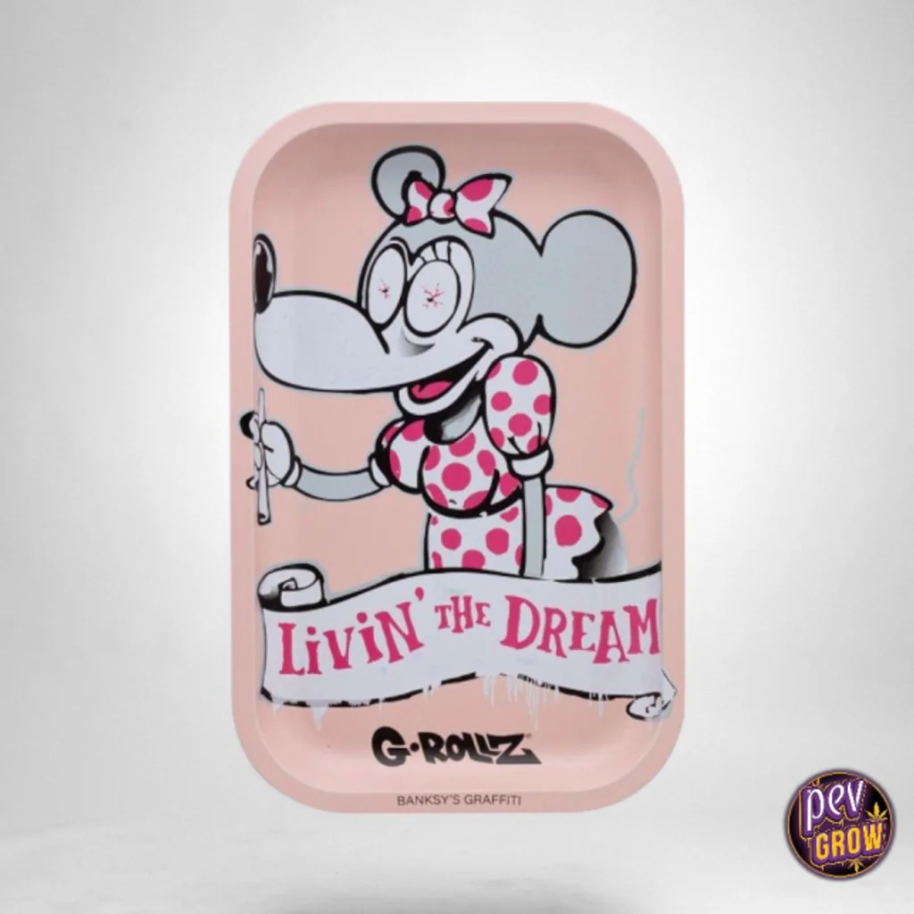 Bandeja Metálica para Liar G-Rollz Banksy Livin The Dream 27x16 cm