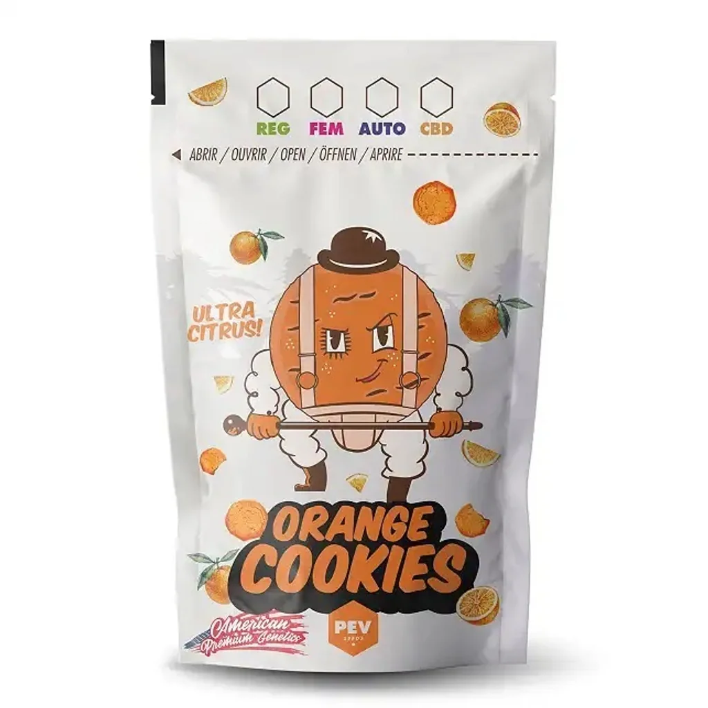 Bolsa para Marihuana Orange Cookies 9 x 11,5 cm