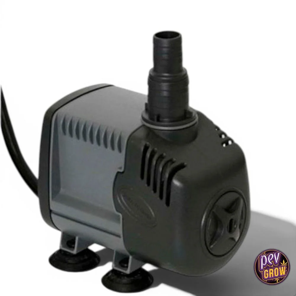 Bomba de agua Syncra Silent de Sicce, negra y gris, con salida superior escalonada, rejillas laterales y base con ventosas.