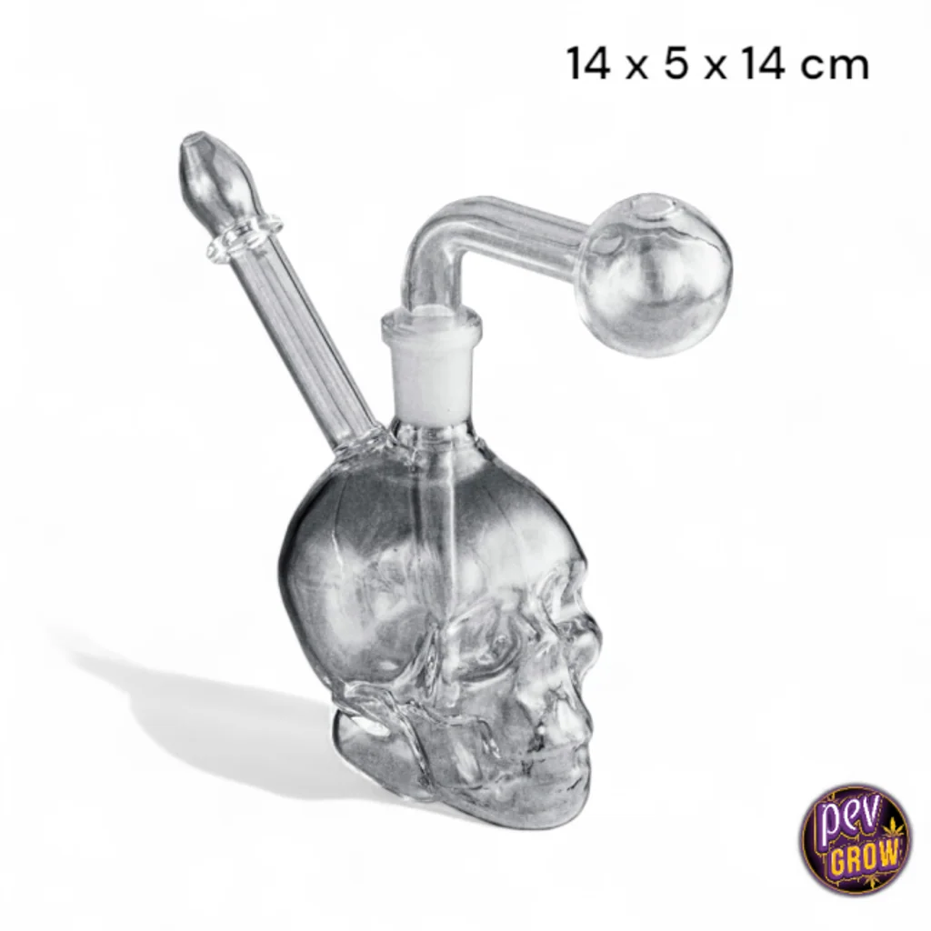 Bong de Vidrio con Calavera 6 x 14,5 cm
