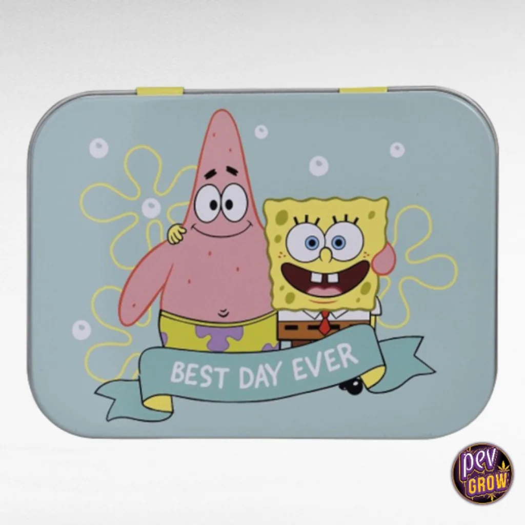 Caja Metálica SpongeBob para Guardar Hierba 11x8x2,5 cm