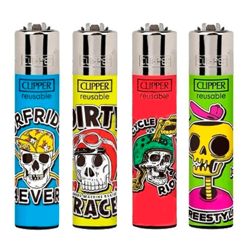 Clipper Classic Skullttoo – caja de 48 mecheros