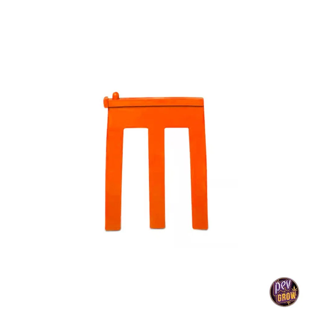 Recambio naranja de dedos de silicona para Leaf Cutter Super Grower, con tres prolongaciones planas y una barra superior, sobre fondo blanco.
