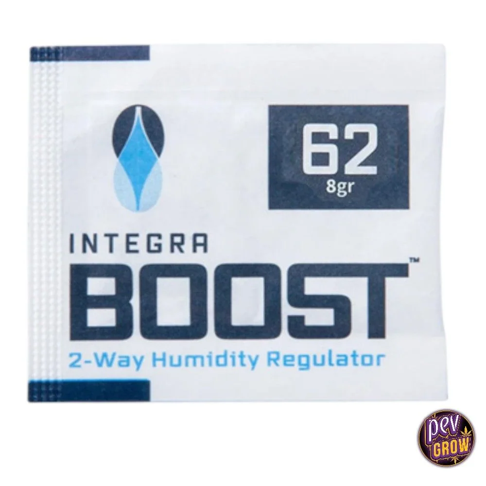 Sobre blanco Integra Boost con símbolo de gota azul y las indicaciones 62 y 8 g en el frontal.
