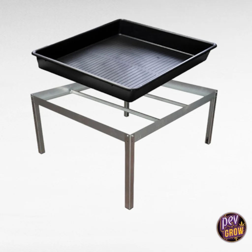 Kit de Bandeja de Cultivo de 120x120 cm con Soporte Metálico Kit de Bandeja de Cultivo de 120x120 cm con Soporte Metálico