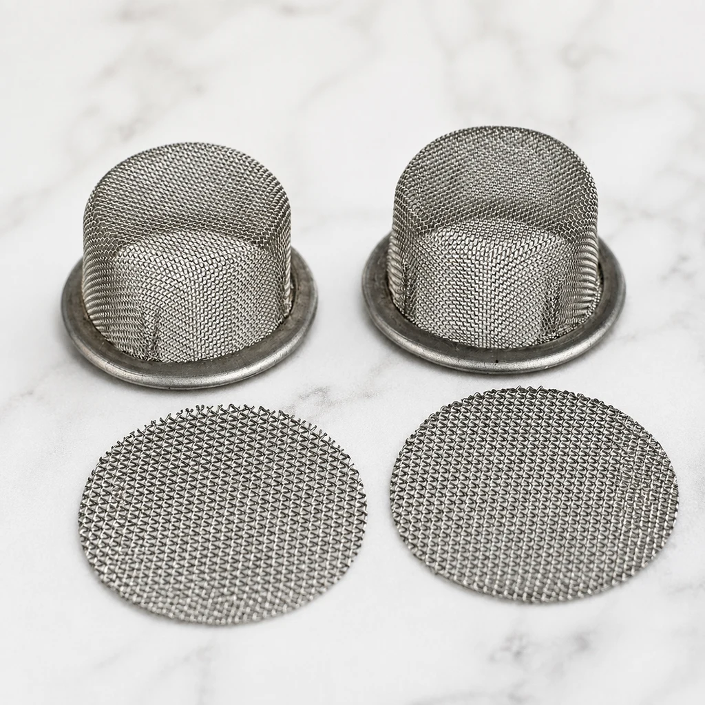 Pantallas de malla para Arizer Extreme Q y V-Tower en dos formatos: cestillas con reborde y discos planos, sobre una superficie clara.