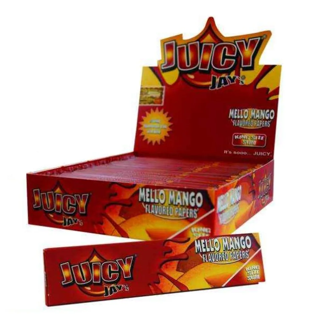 Papel de liar Juicy Jay's King Size Mango – caja de 24 libritos