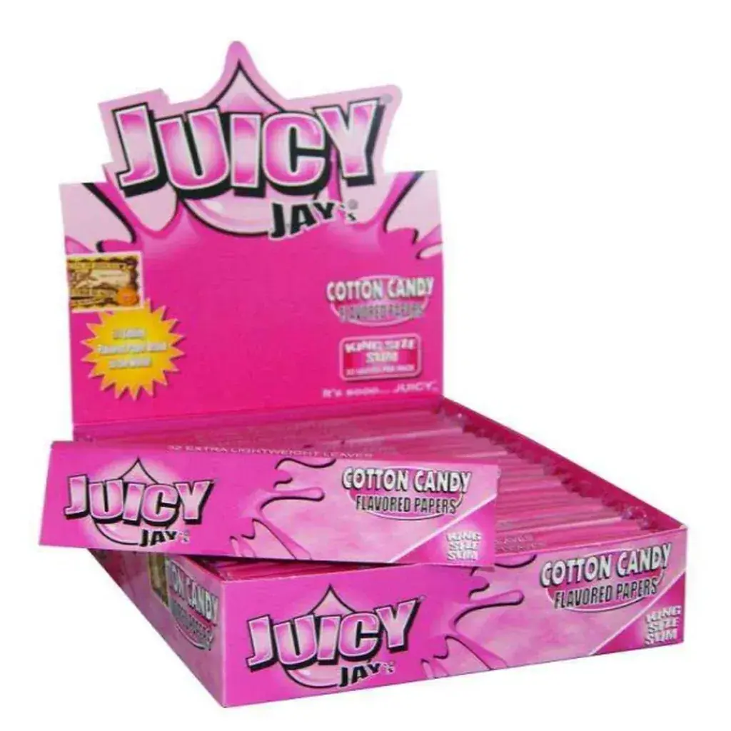 Papel de liar Juicy Jay's King Size Cotton Candy – caja de 24