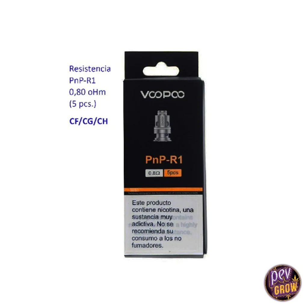Resistencias Voopoo PnP-R1 0,8 ohm Resistencias Voopoo PnP-R1 0,8 ohm